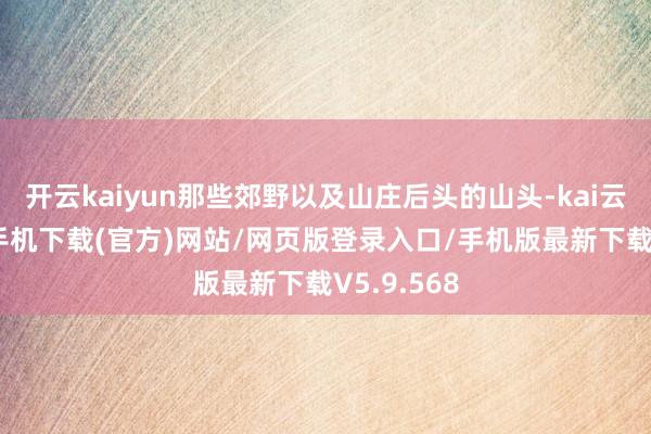 开云kaiyun那些郊野以及山庄后头的山头-kai云体育app手机下载(官方)网站/网页版登录入口/手机版最新下载V5.9.568