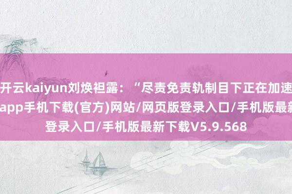 开云kaiyun刘焕袒露：“尽责免责轨制目下正在加速酝酿-kai云体育app手机下载(官方)网站/网页版登录入口/手机版最新下载V5.9.568